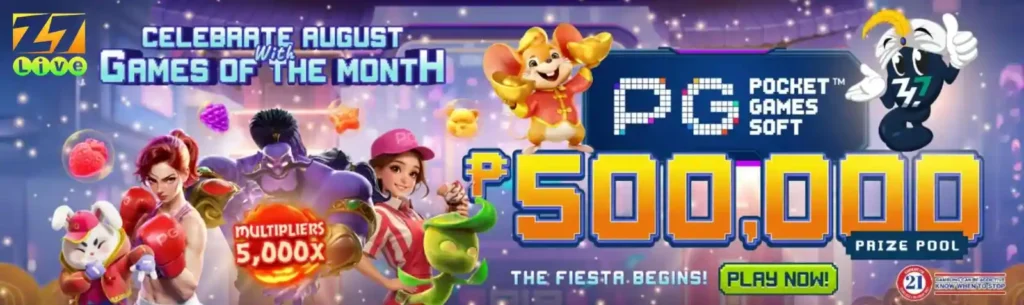 Celebrate August Games of the Month z7live1 promotion