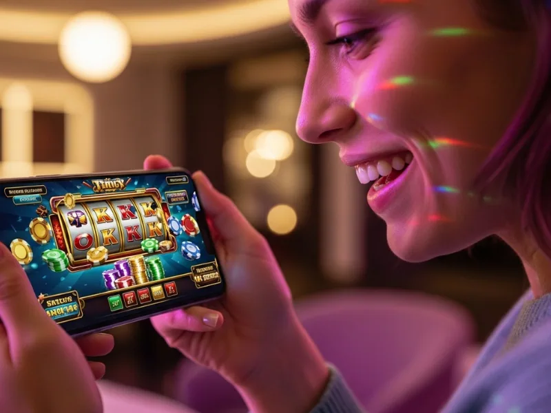 747 Casino Game Smiling Woman Winning Slots Z7live1.ph joyful moment