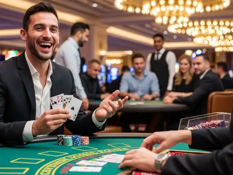 747 Live Agent Service Smiling Player With Poker Chips Z7live1.ph happy support