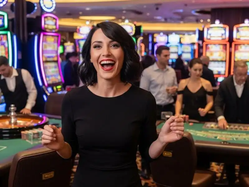 Z7 Live Standing Casino Smiling Person happy win Z7live1.ph