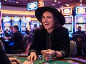 First Deposit Bonus Smiling Player With Poker Chips Z7live1.ph winning moment