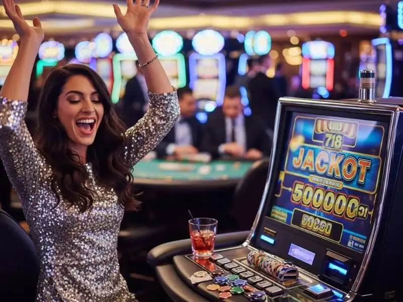 Online Casino Philippines Smiling Woman Playing Slot Game Z7live1.ph fun moment