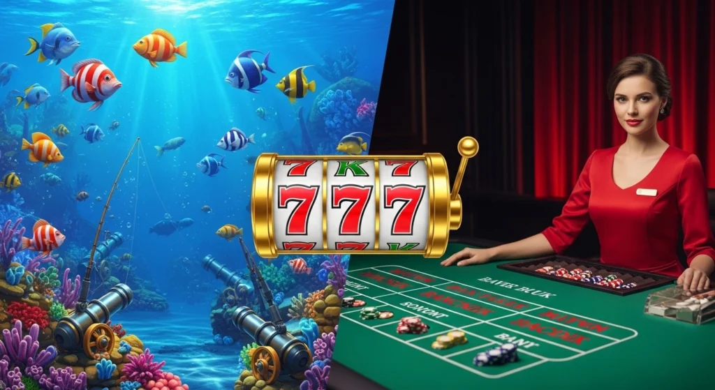 Popular games at 777 pub online casino including slots and fishing games.
