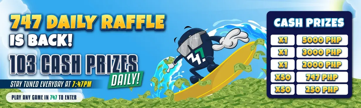 daily raffle 2026 z7live-747 live