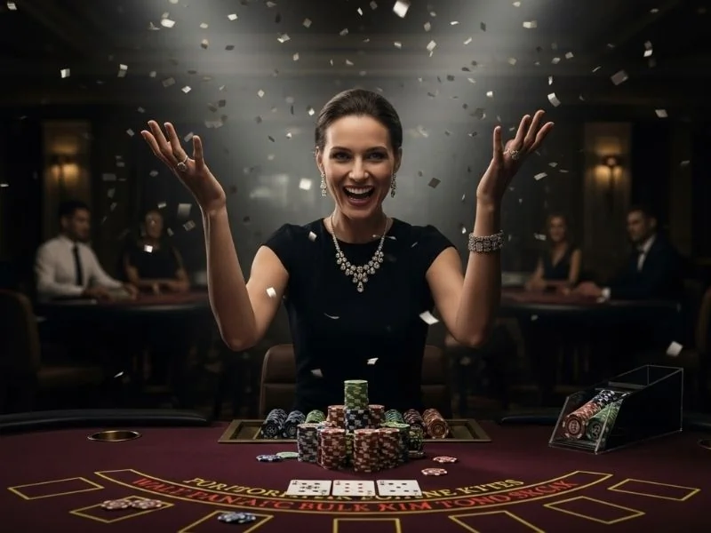 Fa Chai Gaming Philippines Smiling Player With Woman Chips Z7live1.ph joyful experience