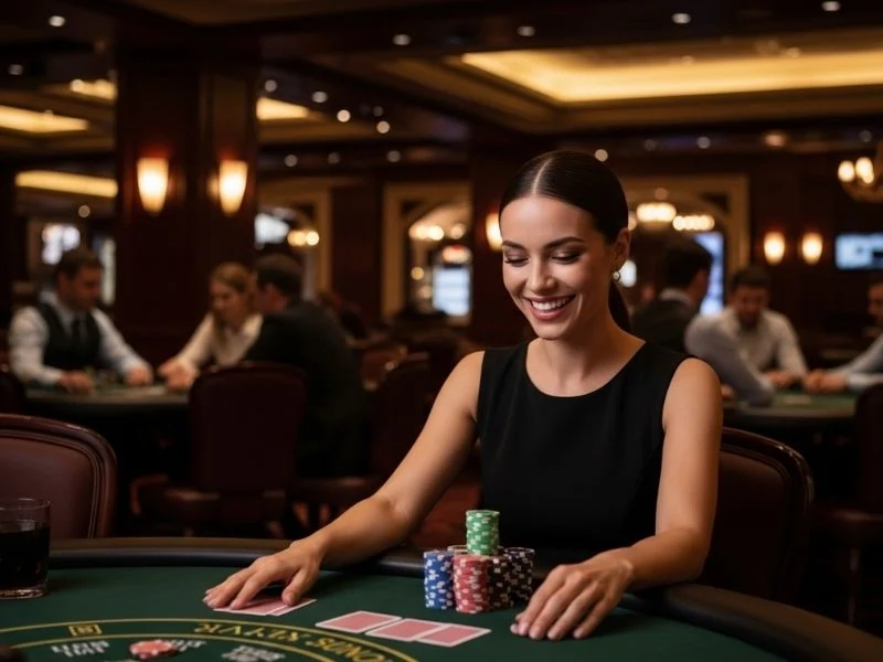 Peso8 Smiling Player With Poker Chips Z7live1.ph victorious moment