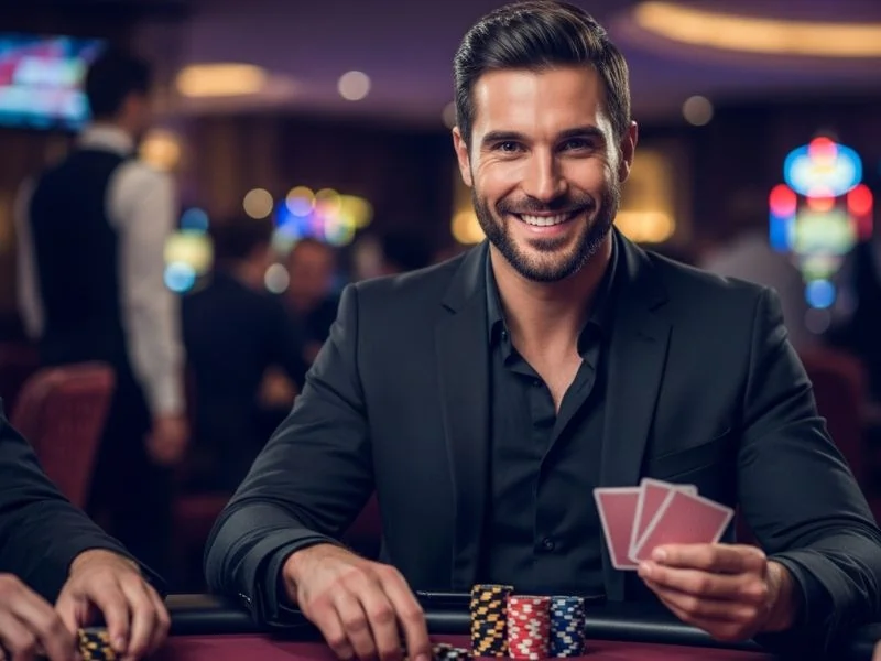 Pusoy Go Smiling Player With Poker Chips Z7live1.ph big win