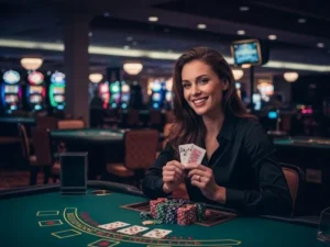 Sabong Arena Smiling Player With Poker Chips Z7live1.ph joyful win