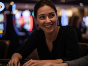 Super 88 Standing Smiling Casino Guest Z7live1.ph cheerful moment