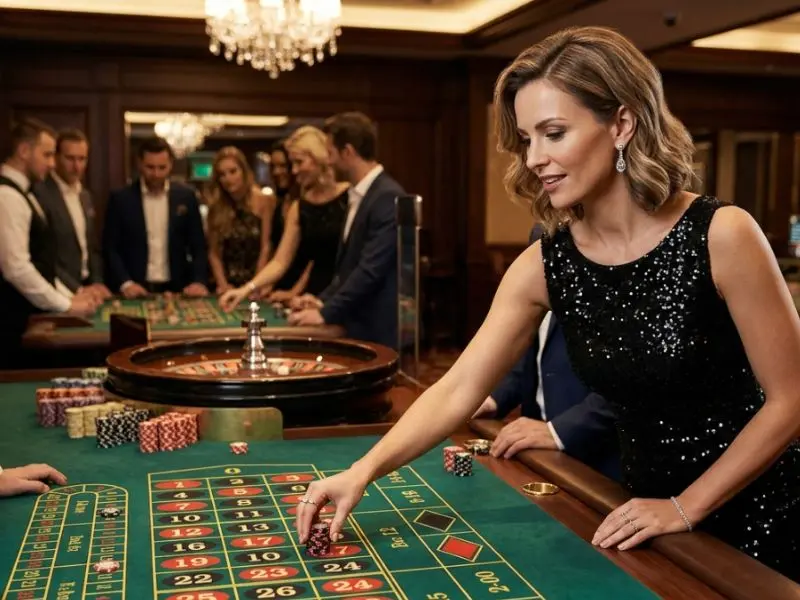 pcso online casino woman placing bet at roulette table inside casino