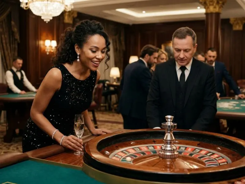 tmtplay best online casino woman enjoying roulette spin inside a luxury casino